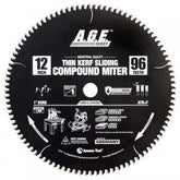 Amana Tool MD12-976TBR Carbide Tipped Thin Kerf Sliding Compound Miter & Radial Arm ArmorMax® Coated 12 Inch Dia x 96T, 2 ATB + 1 FT, -3 Deg, 1 Bore Circular Saw Blade